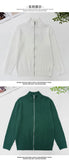 New Korean Fashion Men Cardigan Jacket Light Luxury Trendy Turtleneck Knit Zip-up Long Sleeve Sweater Coat High Quality Knitwear