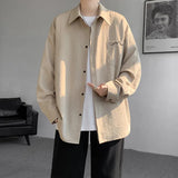 Mens Long Sleeve Shirts Solid Color Casual Loose Fit Spring Summer Oversized Minimalist Top Breathable Comfortable Daily Wear