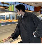 2025 Autumn Winter New Mens Long Sleeve Casual Corduroy Shirt Square Collar Loose Fit Classic Fashion Trendy Outdoor Comfort