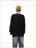 Autumn and Winter Trendy Personalized Hip Hop Round Neck Sweater American Couple Loose Retro Casual Knitted Harajuku Top y2k