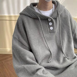American style trend personalized trend lazy style for men and women hooded sweater loose and casual knit top for couples y2k