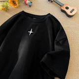 3D Star Design T-Shirt for Men Streetwear Short Sleeve Couple Tee Oversized O-neck Casual Tshirt Male Clothes