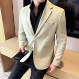 Men Suit Linen Blazers Jackets Men Business Casual Suit Designer Coats New Spring Summer Formal Wear Slim Fit Blazers