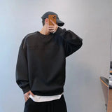 2025SS Hip Hop Sweatshirt Loose Shoulder-down Steel Stamp Raised Letter Zipper O-neck Shirt Men's High-end Hat-free Clothing