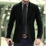 Men's Blazer 2 Button Classic Herringbone Jacket Steampunk Style Outerwear Winter Youth Clothes Suit for Men