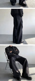 Wide Leg Pants Men Simple Baggy Smart Casual High Street Handsome All-match Korean Fashion Daily Full-length Trousers Classic