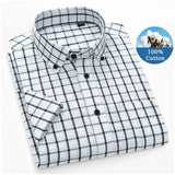 Brand Summer Shirts for Men 100% Cotton Short Sleeves Striped Shirts Man Casual Blusas Man Trending Products
