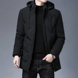 Fashion Long Thicken Outwear Parkas Men's Warm Clothing Top Quality New Brand Hooded Casual Jackets Winter Windbreaker Coats
