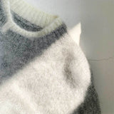 Winter Clothing Men's Knitted Patchwork Luxury Pullover Sweater Fashion Vintage O Neck Solid Color Long Sleeve Premium Knitwear