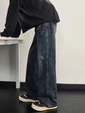 Spring and Autumn Men and Women Trendy Personalized Straight leg Jeans American Couple Loose Retro Harajuku Casual Pants y2k