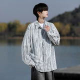 Long Sleeve Shirts Striped Spring outdoor Fashing New Breathable Hiking Work Shirt Casual Button Down Shirt with Pocket