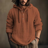New Cotton Linen Shirt Hooded Sweatshirt Long Sleeve Hooded Casual Daily Clothing Spring Summer Fashion