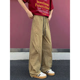 Summer Thin Pants Men Fashion Black Casual Pants Men Japanese Streetwear Hip-hop Loose Wide Leg Pants Mens Ice Silk Trousers