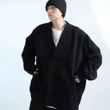 3 Colors  Sweatshirts Men Baggy Pure Chic Classic Autumn Fashion High Street Harajuku Handsome Hip Hop Males Clothes Ins Casual