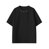 Summer Short Sleeved T-shirt Men Black Casual T Shirt Men Streetwear Korean Loose Round Neck Tshirt Mens Top Large Size 4XL