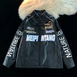 American Street Fashion Trend Pu Leather Jacket Spring And Autumn New Pilot Motorcycle Suit Hip-Hop Casual Jacket For Men