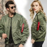 Bomber Jackets Men Casual New Pilot Air Jacket Mens Military Solid Zipper Pilot Jacket Men Bomber Green New Slim Fit Male Coats