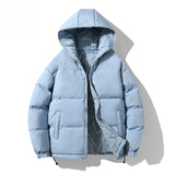 Korean Hip Hop Winter Parkas Thickened Warm Padded Coat Youth Trendy Bread Jacket Two Sides Wearing Jacket Cityboy Hooded Wear