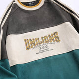 Suede Hip Hop Sweatshirts For Men Y2k Spring And Autumn Couple Sports Pullovers China-Chic Loose Versatile Casual Tops Splice