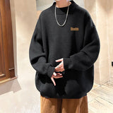 Men's Oversized Sweaters White Autumn 5XL Fahion Knitted Sweater Letter Print Casual Wear for Man Knit Pulloves Men Clothes
