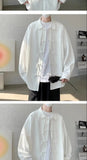 New Classic Shirt Men Clothing Chinese Style Long-sleeved Buttoned Scholar White Shirt Ancient Style Fashionable Casual Blouse