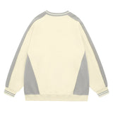 Mens V Neck Hoodies Patchwork Sweatshirts long sleeve t shirt Pullover Casual Sport Sweatshirt for Men