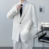 White Black Blazer Men Fashion Society Mens Dress Jacket Korean Loose Business Casual Suit Jacket Mens Office Formal Blazer