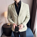 Men Suit Linen Blazers Jackets Men Business Casual Suit Designer Coats New Spring Summer Formal Wear Slim Fit Blazers