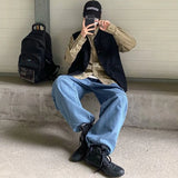 Men Vests Japanese Safari Style Stylish Chic Baggy Outer Techwear Retro Multi Pockets Daily Simple All-match Cozy Sleeveless