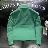 Men Jackets Pure Color Cropped Japanese Style Pockets Simple All-match Workout Advanced Lapel Harajuku Single Breasted Vitality