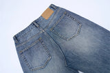 Vintage Wash Men's Loose Jeans American Cleanfit High Street Micro Flared Trousers Autumn Fashion Casual Wide-leg Denim Pants