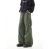 Summer Lightweight Trousers Mens Straight loose Fishing Pants Tidal line Outdoor Hiking Nylon Quick Dry Casual Work Trousers