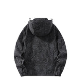 New Spring Mens Lightweight Waterproof Rain Jacket Raincoat for Hiking Travel with Removable Hood Windbreaker Jacket Top