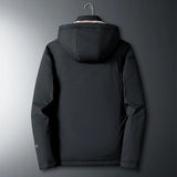 Hooded New Fleece Parkas Cotton Jacket Men's Cashmere Autumn Winter Windproof Warm Cardigan Thick Jacket Men's Hooded Jacket