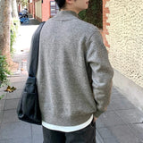 Japanese Vintage Cardigan Coats Light Luxury Knitted Lapel Long Sleeve Men Sweater Jacket Leisure Premium Quality Knitwear M-3XL