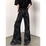 American Spring and Autumn New Style Men and Women Trendy Personalized Straight leg Jeans Couple Loose Retro Casual Pants