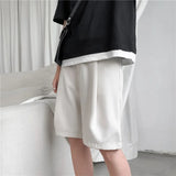 Men Shorts Solid Chic All-match Summer Thin Baggy Straight Ins Casual Trousers for Male Harajuku Simple Popular Clothing