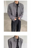 Black Short Autumn Suit Jacket Male College Preppy Wearing American Baseball Uniforms with High-end Shoulder Pad Jacket Chic