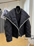 Design-sensing Niche Parkas Unisex Lapel Cotton Coat Women Korean Autumn Winter Light Short Trendy High-end Jacket Aesthetic