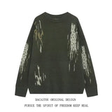 Japanese Trendy Men's Sweaters Light Luxury Knitted Color Clashing O Neck Long Sleeve Pullover Casual High Street Knitwear M-3XL