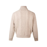 New Japanese Retro Men Cardigan Jacket Winter Light Luxury Trendy Turtleneck Knit Zip-up Long Sleeve Sweater Coat Premium Outfit