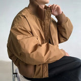 Autumn Winter Cotton Padded Jacket Men Stand Collar Warm Comfortable Thick Bomber Jacket Mens Casual Zip Up Short Jacket