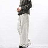 New Men Loose Daily Draping Wide Leg Jeans Male Vintage Design Wash White Denim Pants Fashion Streetwear Casual Denim Trousers