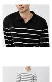 British Retro Patchwork Men Polo Sweater Luxury Trendy V Neck Knit Solid Color Pullovers Leisure Slim Long Sleeve Knitwear M-3XL