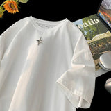 3D Star Design T-Shirt for Men Streetwear Short Sleeve Couple Tee Oversized O-neck Casual Tshirt Male Clothes
