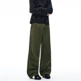 100% Cotton Autumn Men's Loose Trousers Oversized Fashion Spliced Hip Hop Streetwear Wide Legs Baggy Cargo Trousers