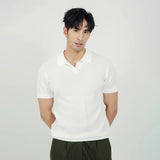 T-shirts Men Simple Casual Short Sleeve Fashion Korean Style Daily All-match Chic Turn-down Collar Handsome Charming Students