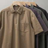 Summer Men's Short Sleeve T-shirt With Cargo Pocket Casual Cotton Tops Y2K Streetwear Oversized Tee Shirts Men Clothing 5XL