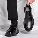 genuine leather fashionable casual men's classic business Oxford shoes versatile men's shoes wedding retro leather shoes