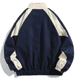 Reflective Striped Jacket Windbreaker Coat Men Hip Hop Streetwear Zipper Up Jacket Harajuku Thin Coats Sports Black Blue